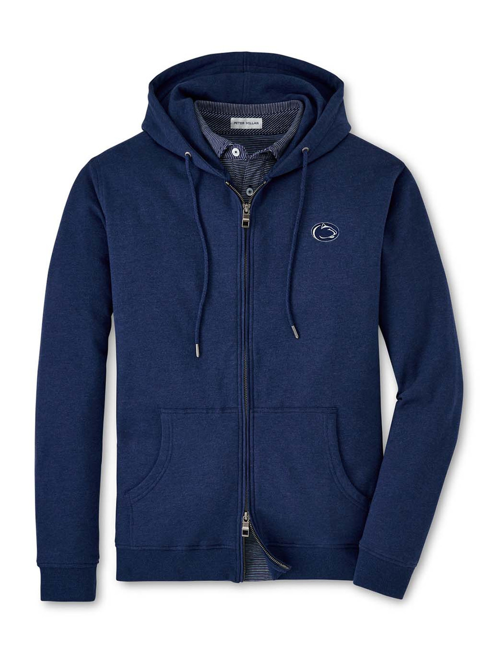 ☆ ☆ Solid sweatshirt Penn State Full Zip Hoodie | Peter Millar - Harpers